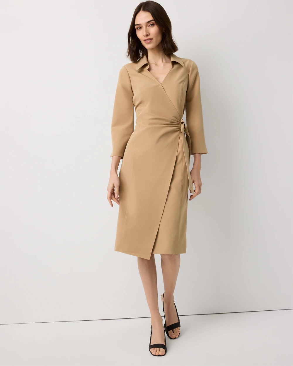marlo beige wrap dress Women's in Brown size 0 (XL/XXL)