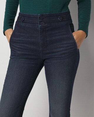 Petite Extra High-Rise Everyday Soft Mariner Bootcut Jeans click to view larger image.