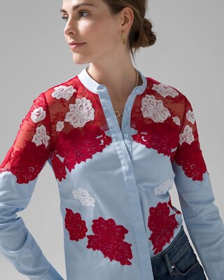 Lace Applique Shirt