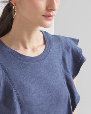 Ruffle Sleeve Tee click to view larger image.