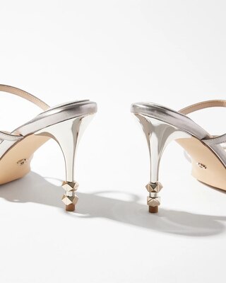 Studded 3-Strap High-Heel Sandal