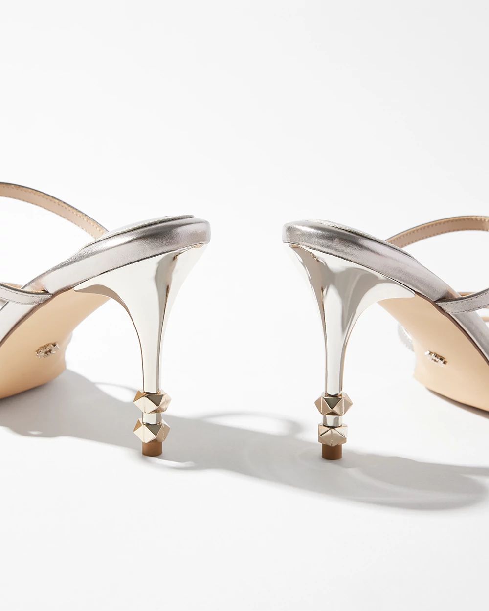 Studded 3-Strap High-Heel Sandal