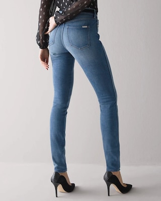 High-Rise Cashmere Denim Skinny Jeans