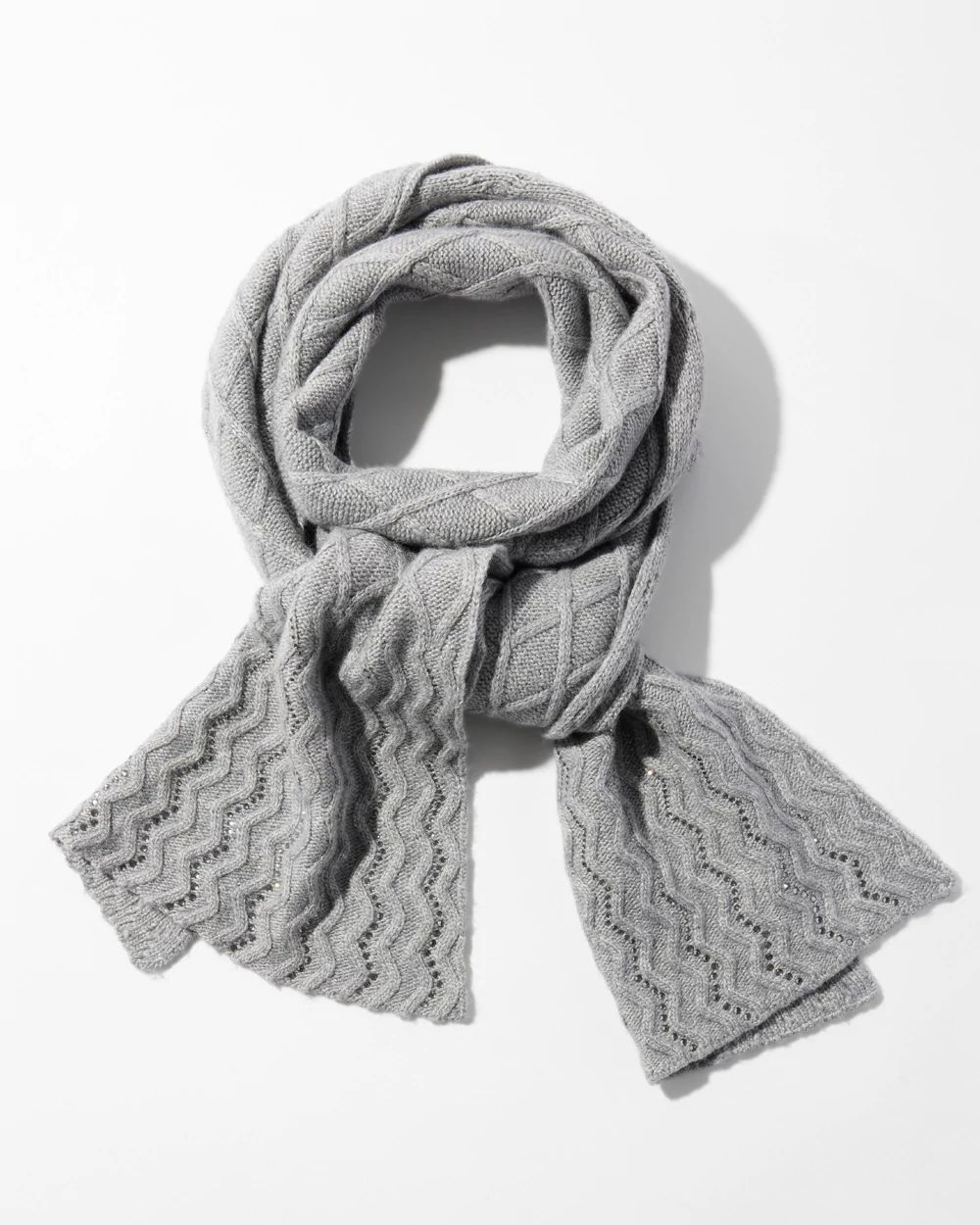 Rhinestone Patterned Scarf