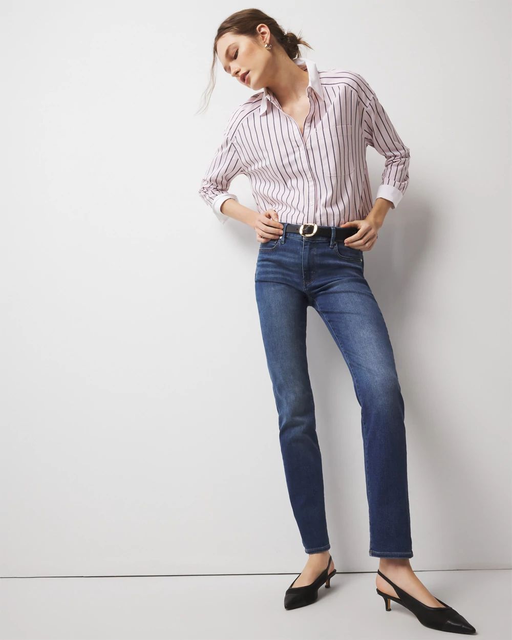 Mid-Rise Slim Jeans
