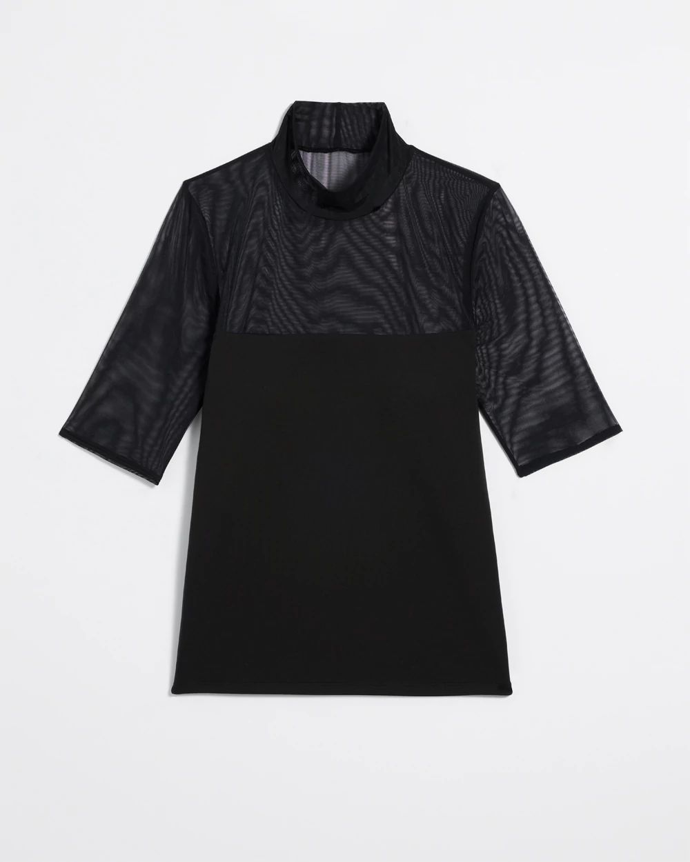WHBM® FORME Mesh Elbow Sleeve Top