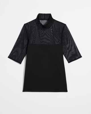 WHBM® FORME Mesh Elbow Sleeve Top