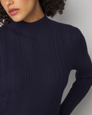 Ribbed Mockneck Sweater click to view larger image.