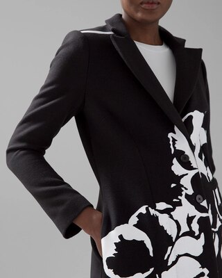 Black + White Evening Coat
