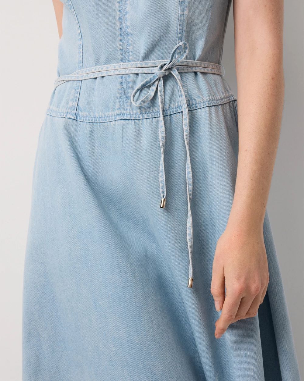 Petite Featherweight Denim Maxi Dress