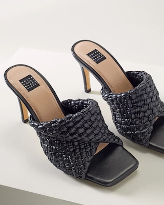 Woven High-Heel Mule