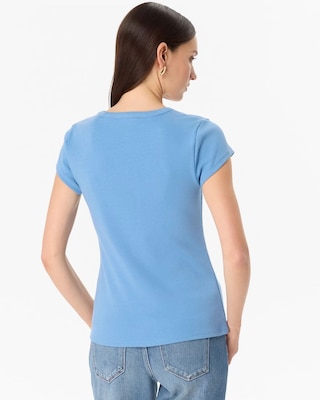 WHBM FORME™ Ribbed Scoop Neck Tee click to view larger image.