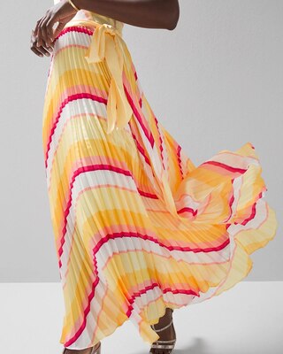 Pleated Halter Maxi Dress