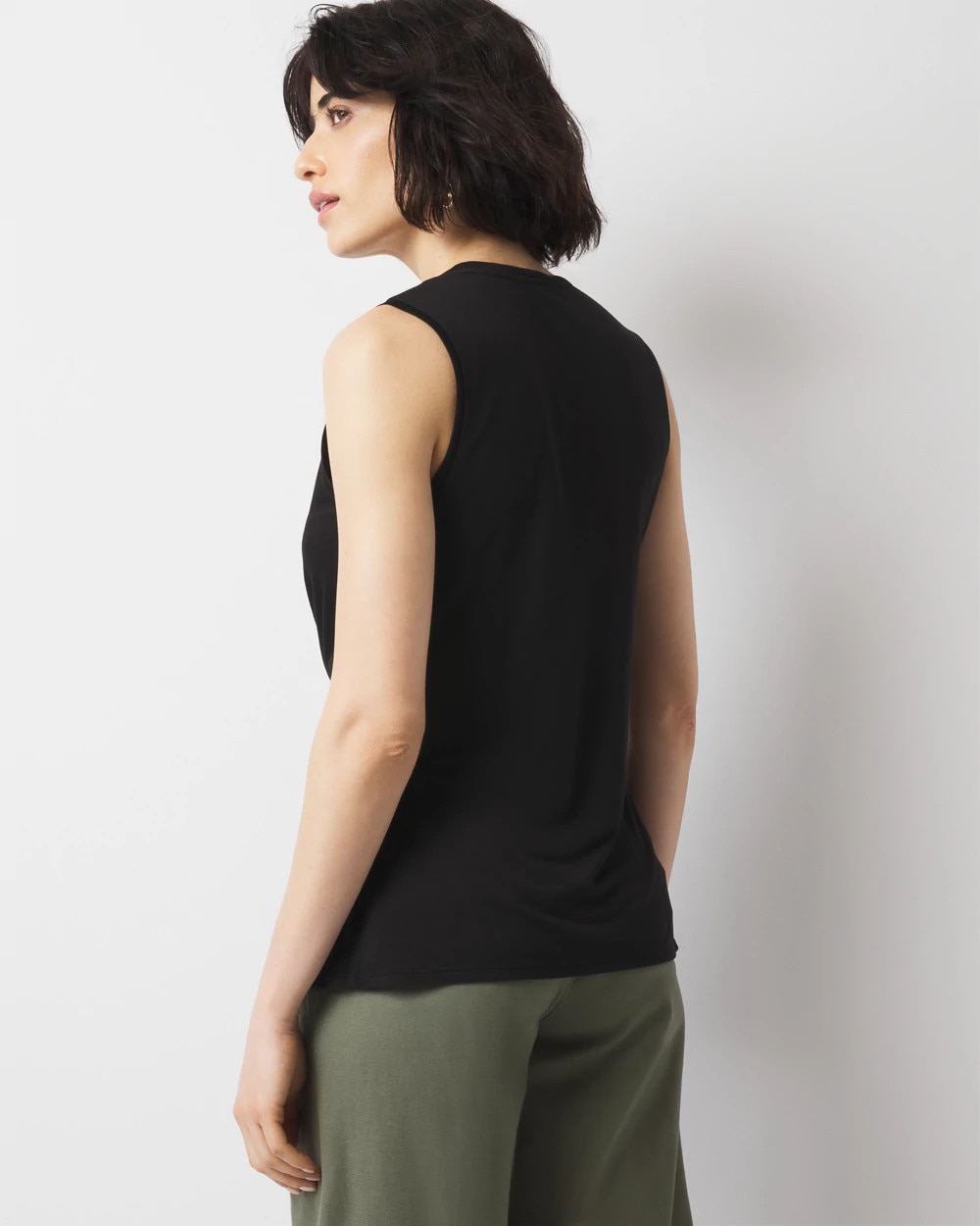 Pleated Wrap Tank Top - image 4