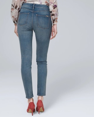 High-Rise Destructed Skinny Ankle Jeans click to view larger image.