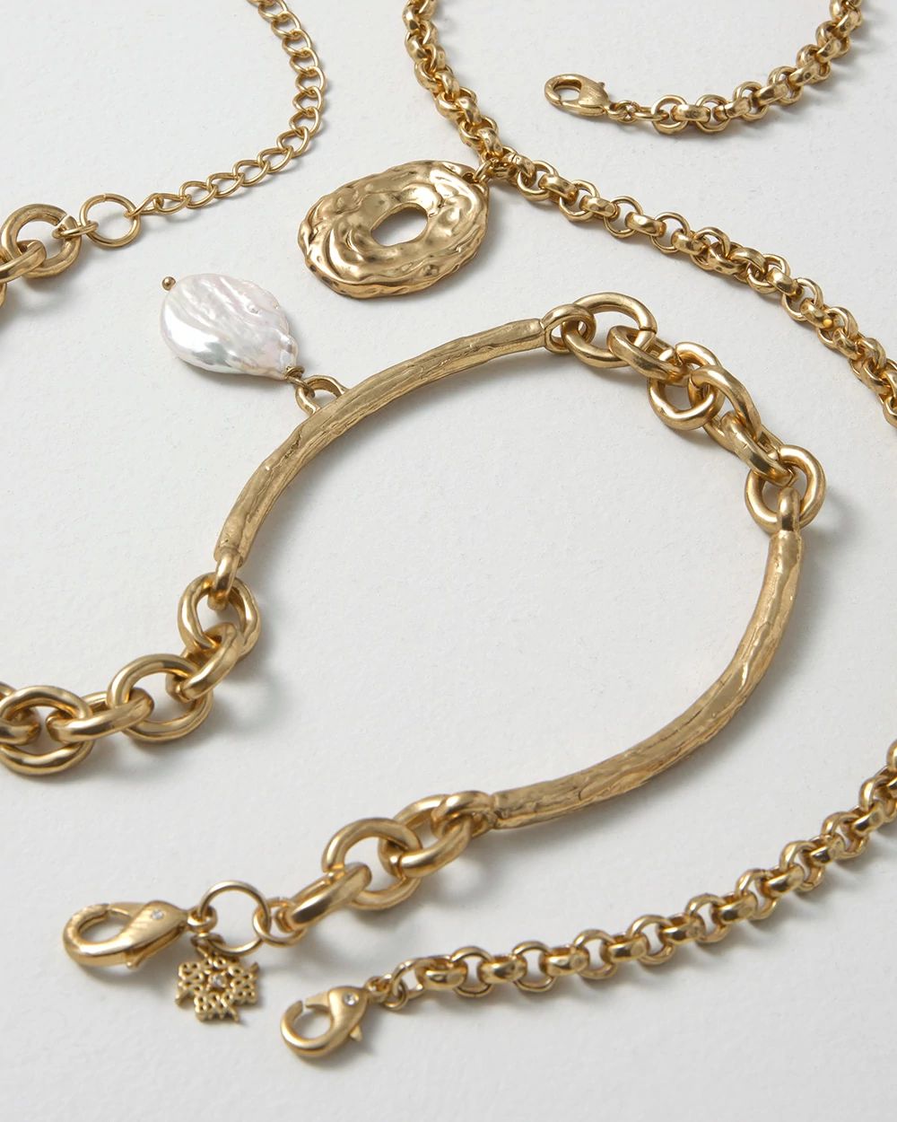 Multi-Strand Convertible Pearl & Coin Necklace