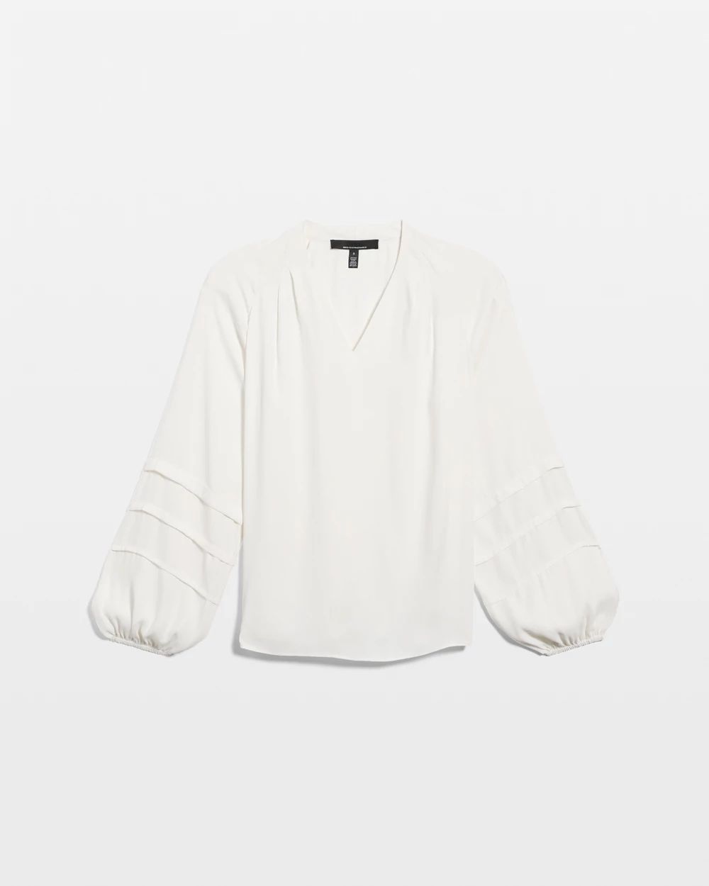 Pleated Sleeve Crepe Blouse click to view larger image.