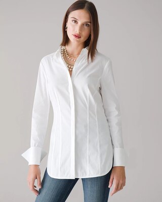 Long-Sleeve Poplin Tunic