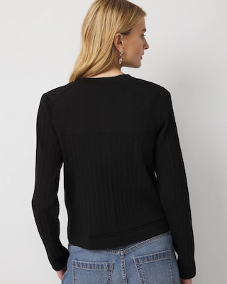 Mixed Stitch Button Front Cardigan click to view larger image.