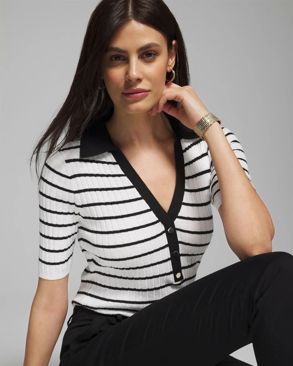 Outlet WHBM Button Pullover Sweater