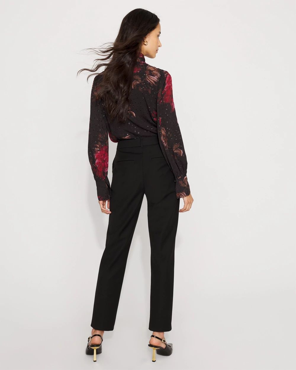 Petite High-Rise Elle Slim Ankle Pant