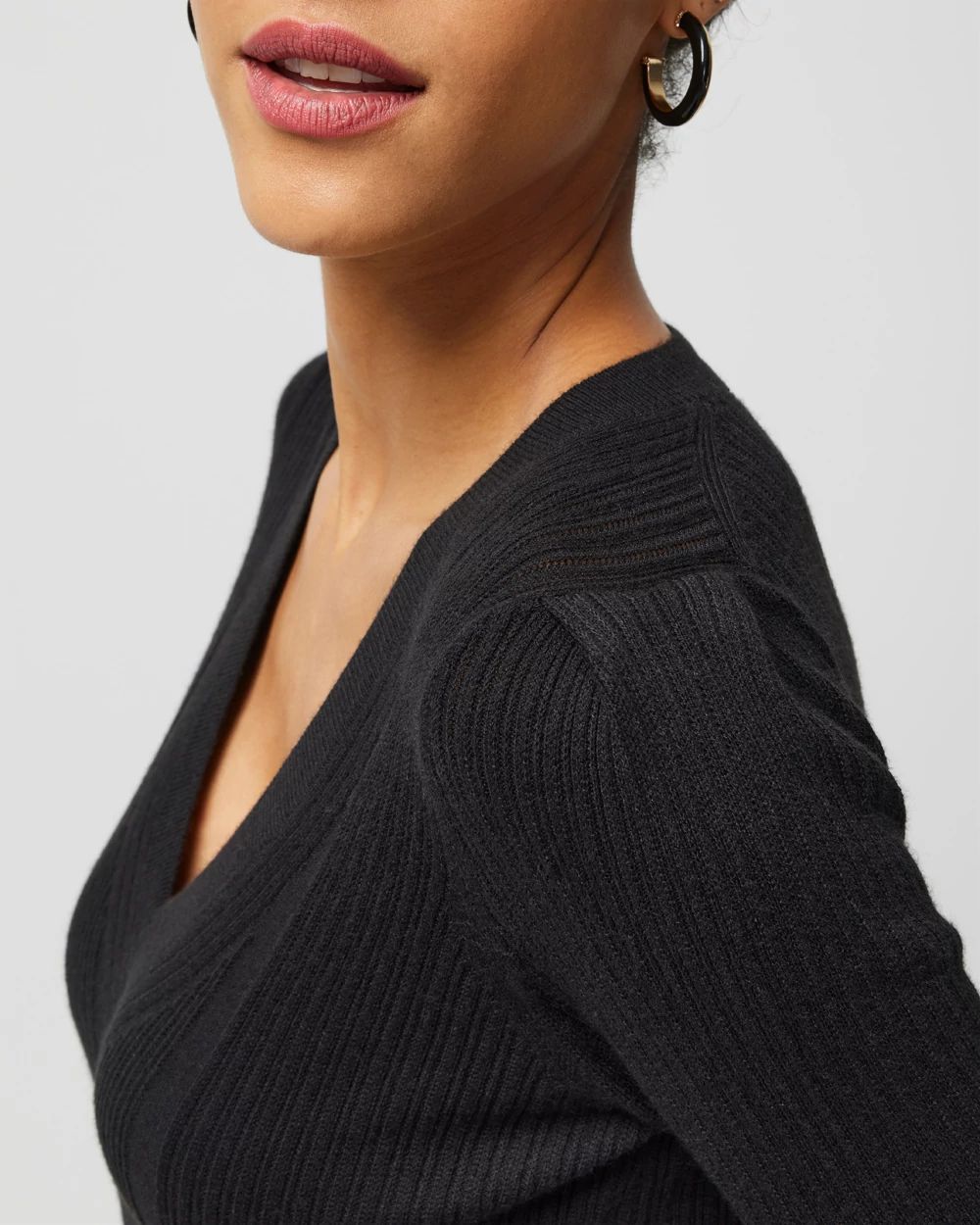 Cashmere-Blend Elbow-Sleeve Sweater