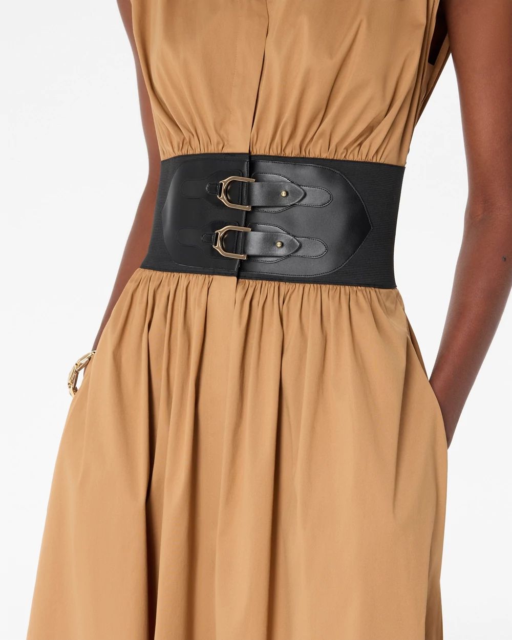 Belted Midi Dress click to view larger image.