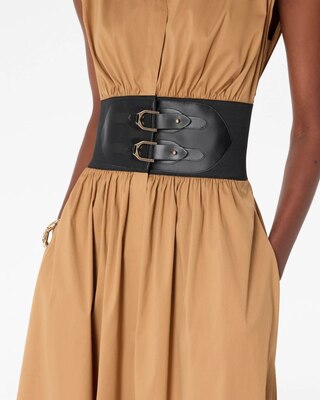 Belted Midi Dress click to view larger image.