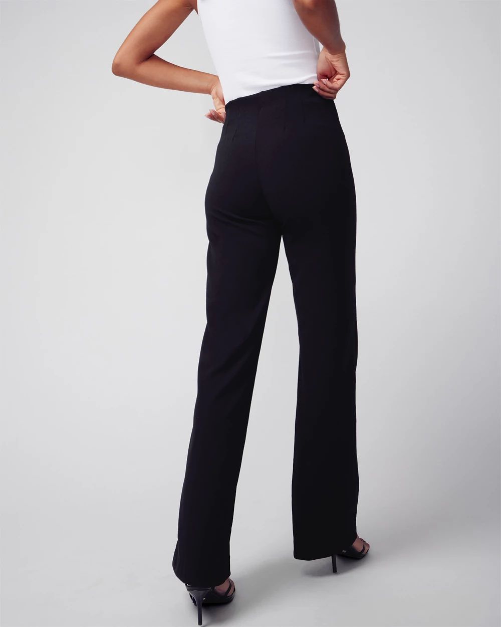 White house black market skinny top flare jeans