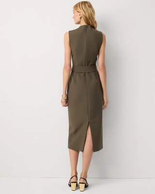 Petite Sleeveless Belted Sheath Dress click to view larger image.