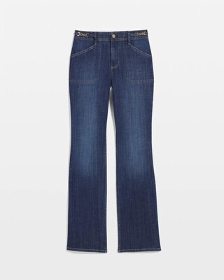 Chain Detail High-Rise Bootcut Jean click to view larger image.