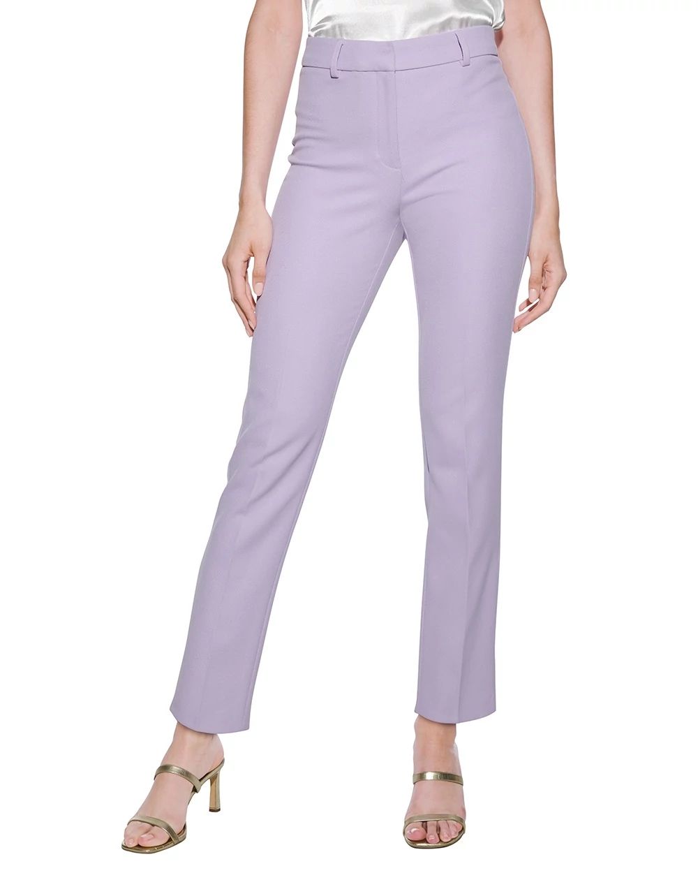 Outlet WHBM Novelty Pink Slim Ankle Pants