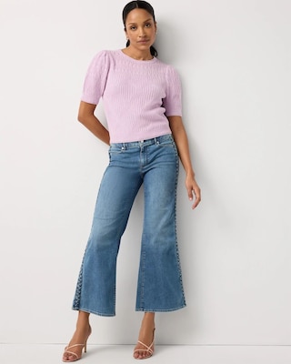 Featherweight High Rise Wide Leg Cropped Jean