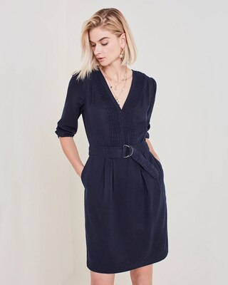 Pintuck Shirt Dress