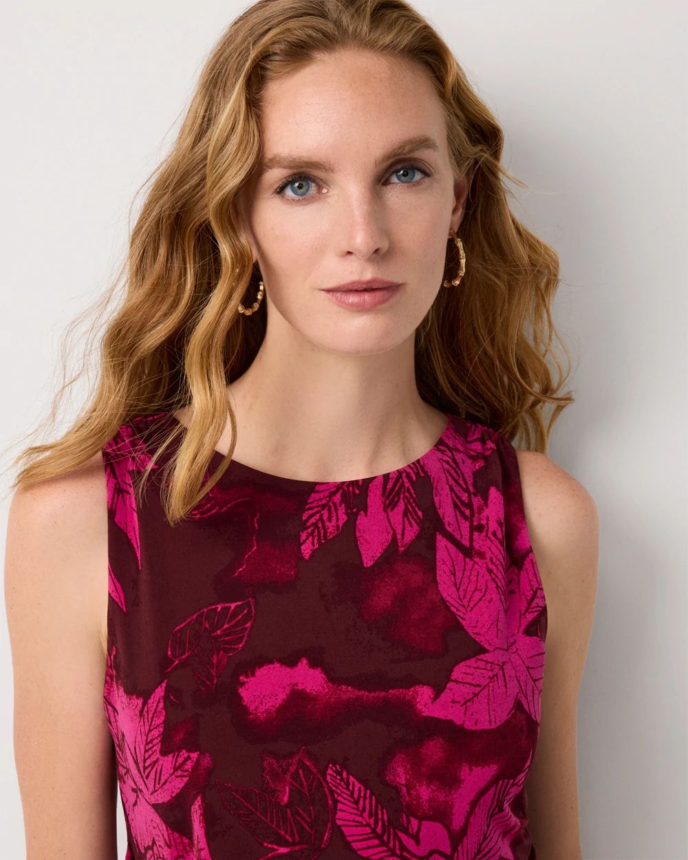 Faux Side-Tie Sleeveless Dress click to view larger image.