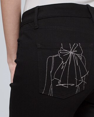 35th Anniversary Embroidered Mid-Rise Skinny Jeans