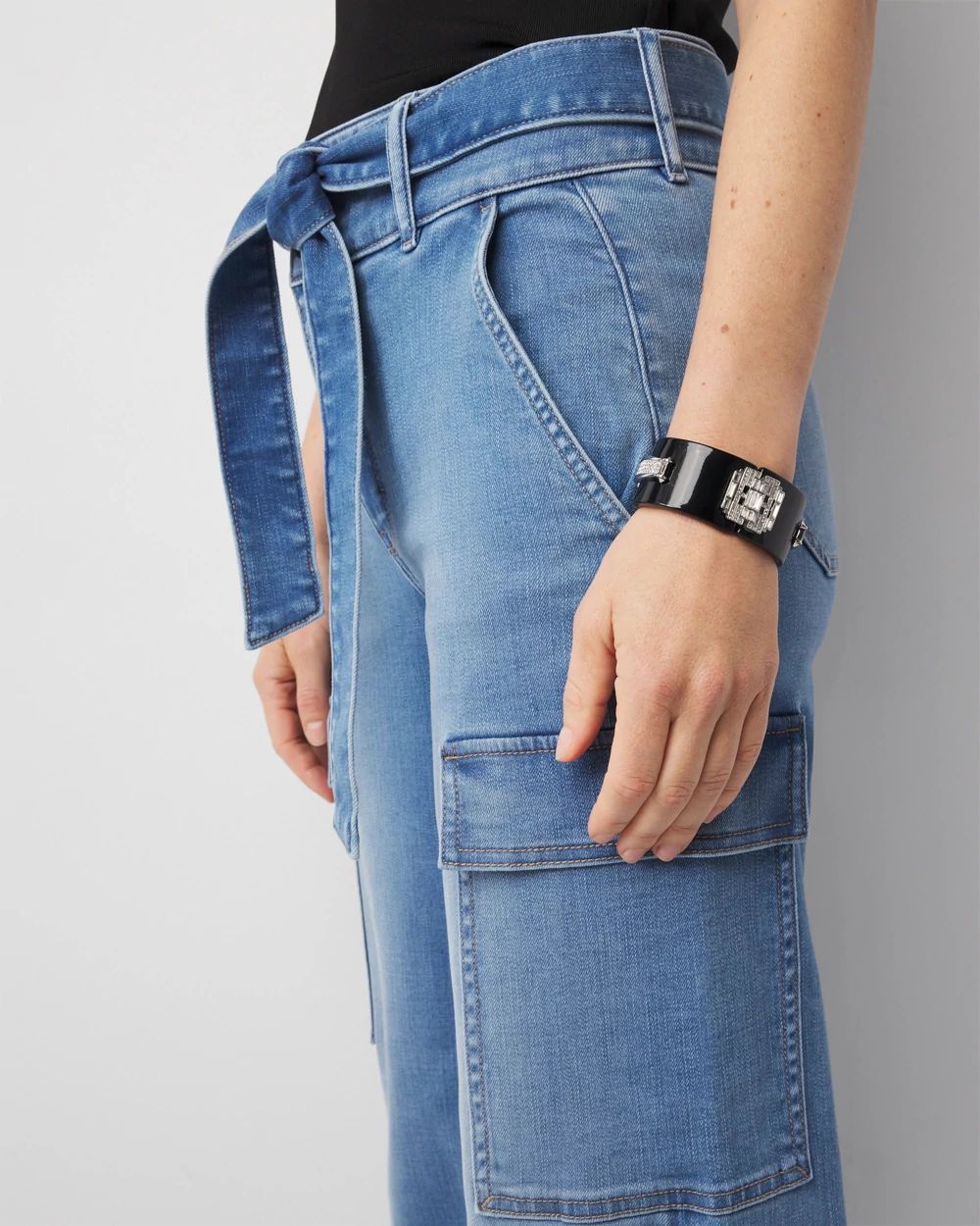 Petite Extra High-Rise Wide-Leg Cargo Jeans
