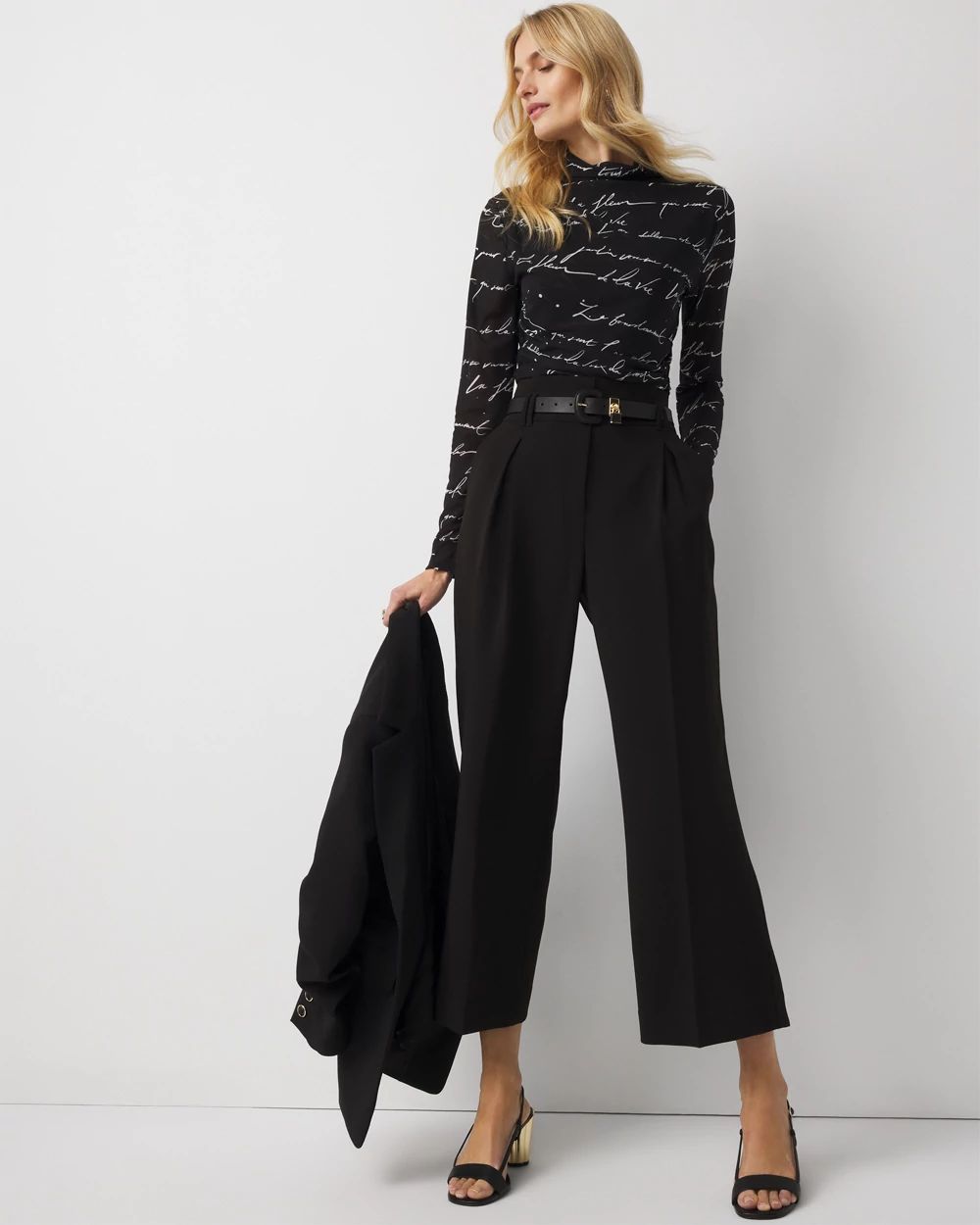 Ruched Mesh Long Sleeve Top click to view larger image.