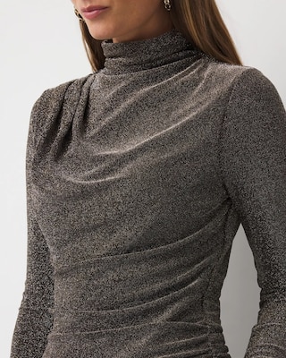 WHBM FORME™ Stretch Metallic Long-Sleeve Tee click to view larger image.