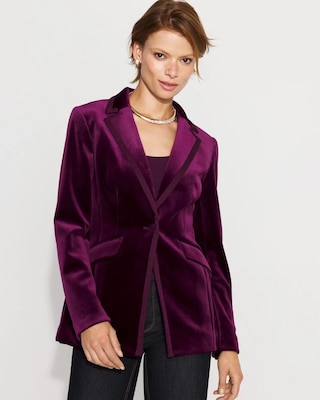 WHBM® One-Button Velvet Blazer