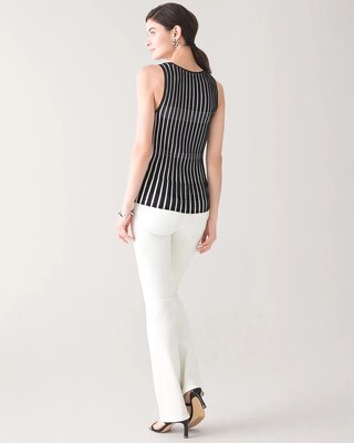 Striped Peplum Sweater Tank