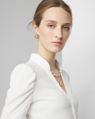 Long Sleeve Y-Neck Shirt click to view larger image.