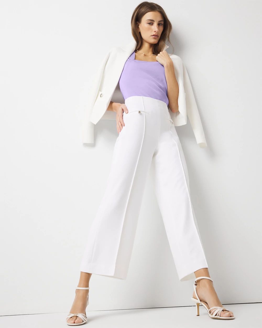 WHBM FORME™ Sculpt Stretch Sweater Halter Top click to view larger image.