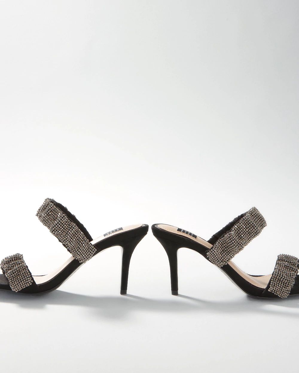 Hematite Strap Mid-Heel Slides