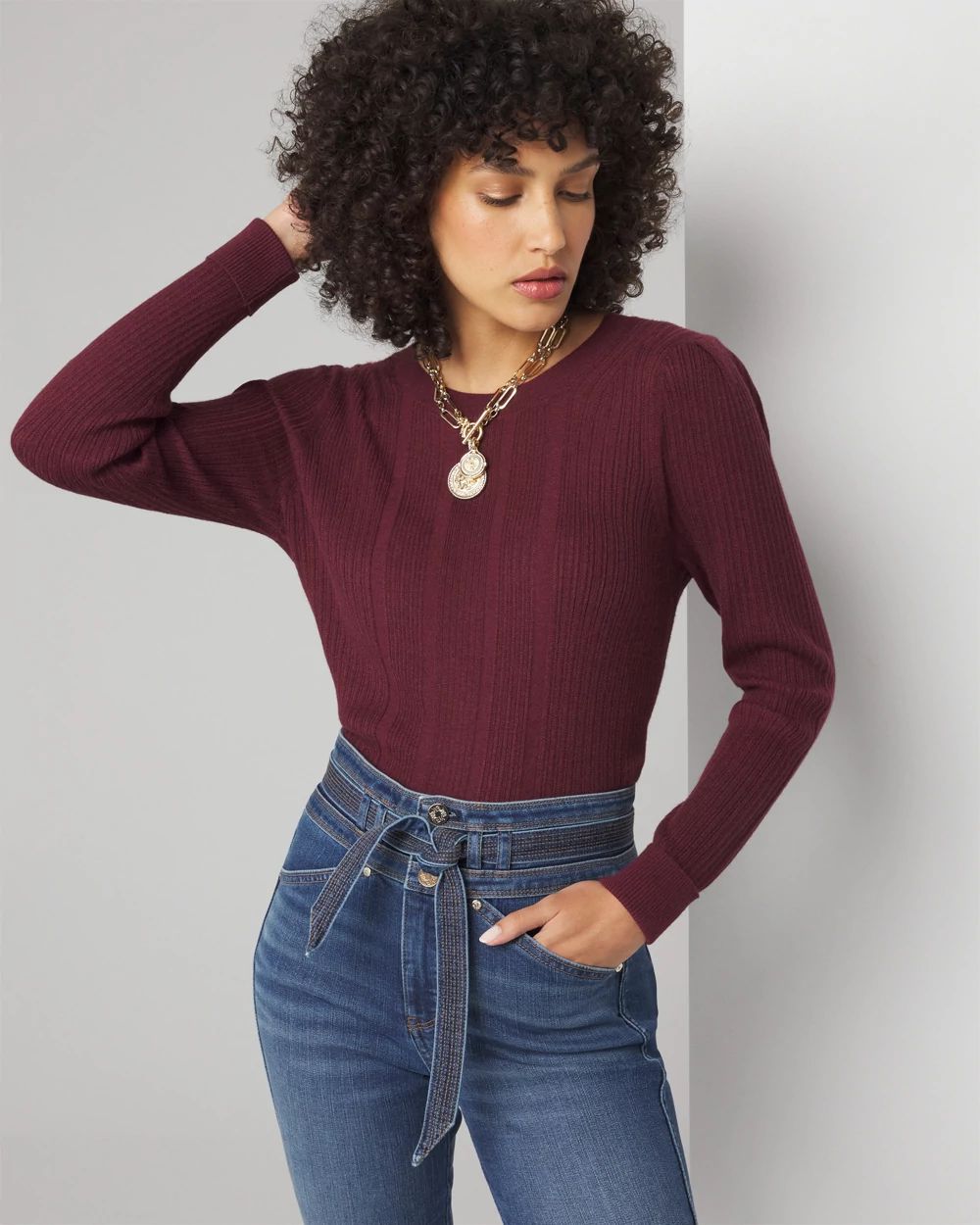 Cashmere Blend Crewneck Sweater