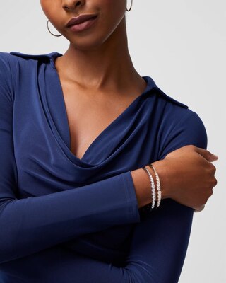 2-Pack Gold Silver Hinge Bracelet