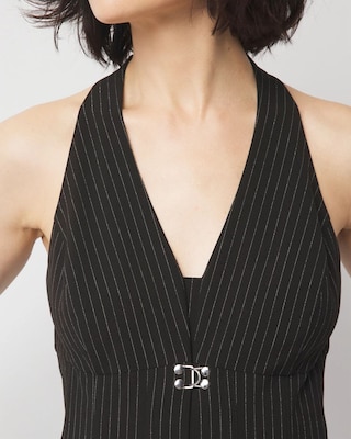Pinstriped Hook & Eye Halter Top click to view larger image.