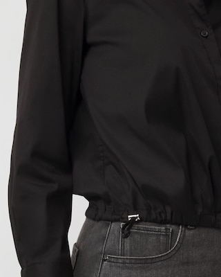 Drawstring Poplin Shirt click to view larger image.