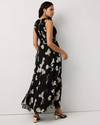 Ruffle Chiffon Maxi Dress click to view larger image.