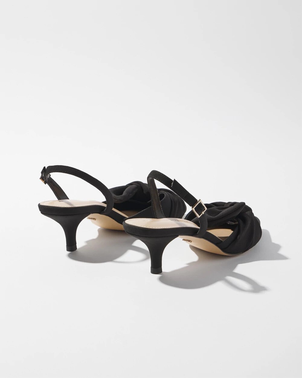 Bow Front Kitten Heel Slingbacks - image 4